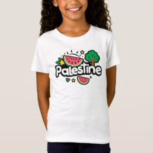 Niedliches palästinensisches Wort, umgeben von Was T-Shirt