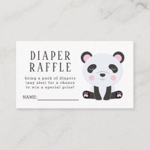 Niedliches Panda Baby Duschkabine - Raffle Ticket Begleitkarte