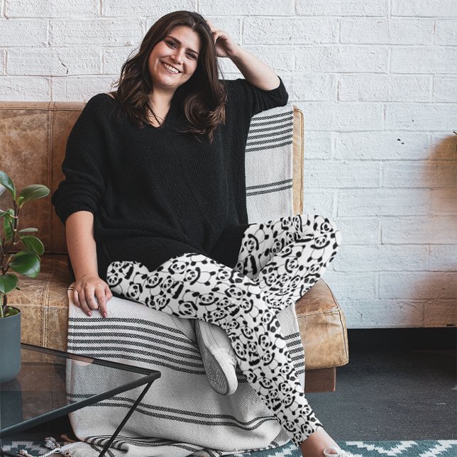 Niedliches Panda Bär Muster Fun Animal Leggings (Von Creator hochgeladen)
