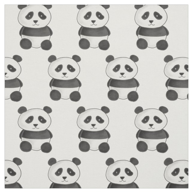 Niedliches Panda-Bärn-lustiges Tierzeichnen Stoff (Muster)