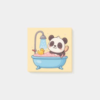 Niedliches Panda Bathtime-Notebook Post-it Klebezettel