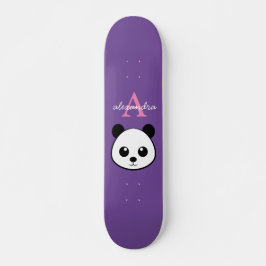 Niedliches Panda Bear Custom Monogram Skateboard