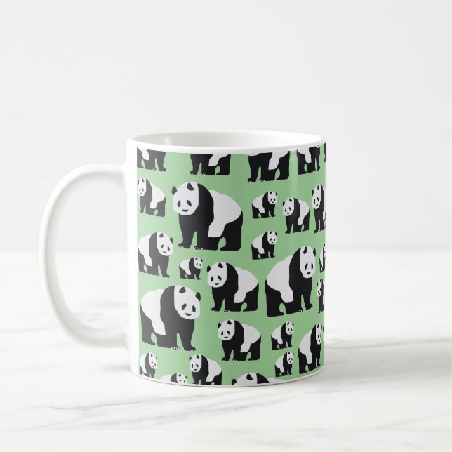 Niedliches Panda Bear Muster Kaffeetasse (Links)