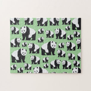 Niedliches Panda Bear Muster Puzzle