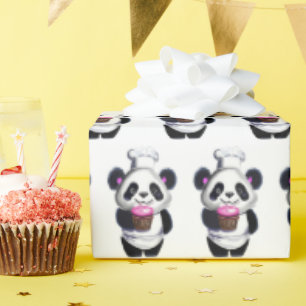 Niedliches Panda Bear Wrapping Paper Geschenkpapier