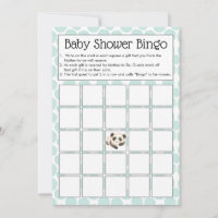 Niedliches Panda Bears Baby Dusche Bingo Spiel