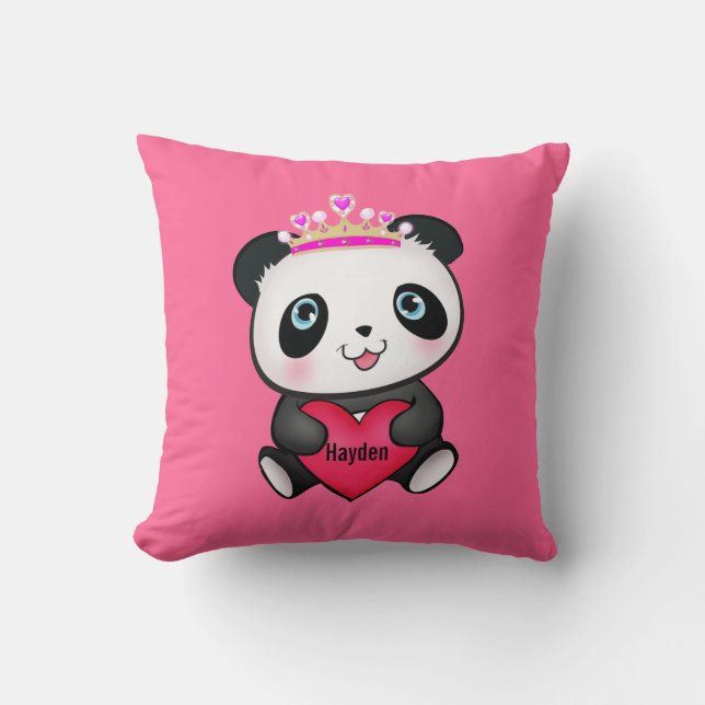 Niedliches Panda-Geschenk-Kissen des Valentines Kissen (Vorderseite)
