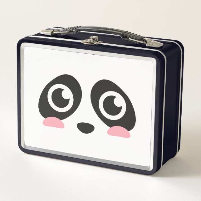 Niedliches Panda-Gesicht mit Big Eyes Lunch Box (Vorderseite)