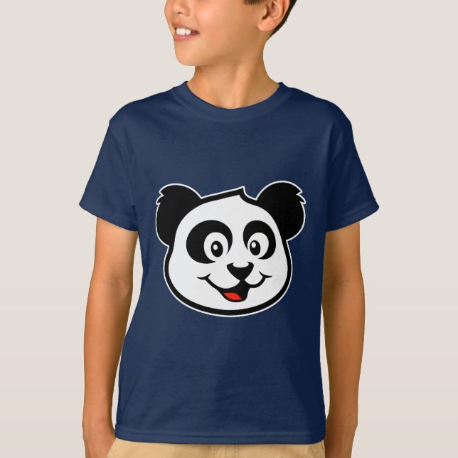 Niedliches Panda-Gesicht T-Shirt (Vorderseite)
