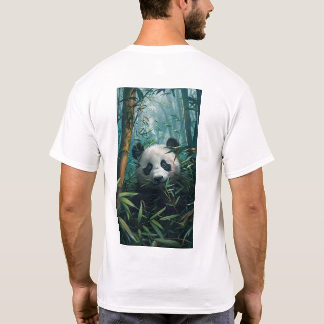 Niedliches Panda im Bamboo-Wald-T - Shirt (Rückseite)