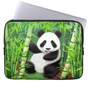 Niedliches Panda im Bambuswald Laptopschutzhülle