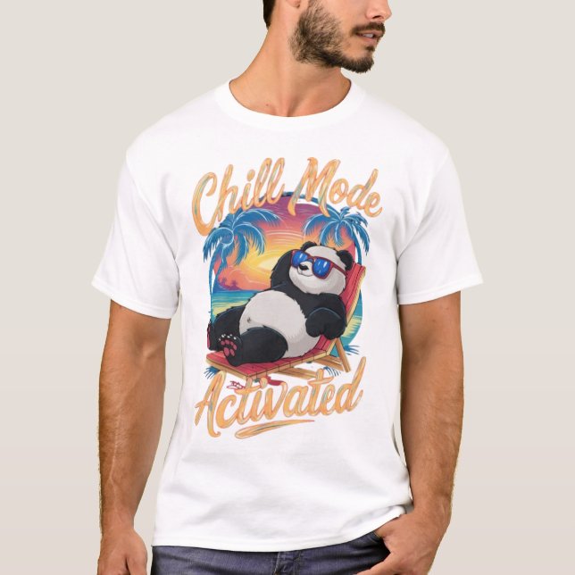 Niedliches Panda im Kältetechniksommer T-Shirt (Vorderseite)