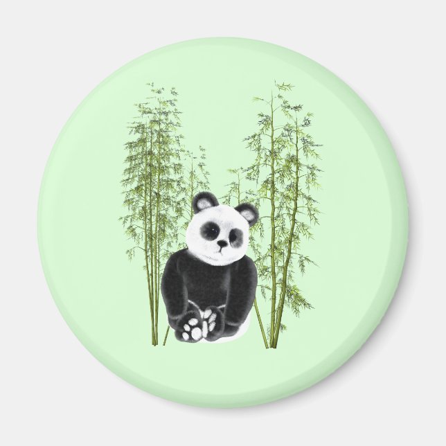 Niedliches Panda in Bamboo Magnet (Vorne)