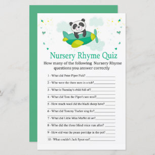 Niedliches Panda Kinderzimmer Rhyme Quiz Kinderdus