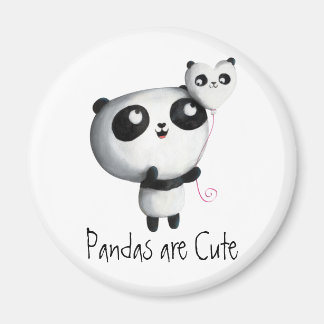 Niedliches Panda mit Ballon Magnet