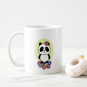 Niedliches Panda mit Blume - 1000Pandas Kaffeetasse