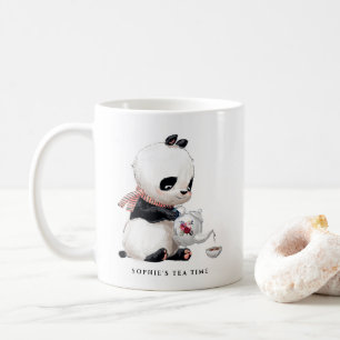 Niedliches Panda mit Scarf Persönliches Tee-Party Kaffeetasse