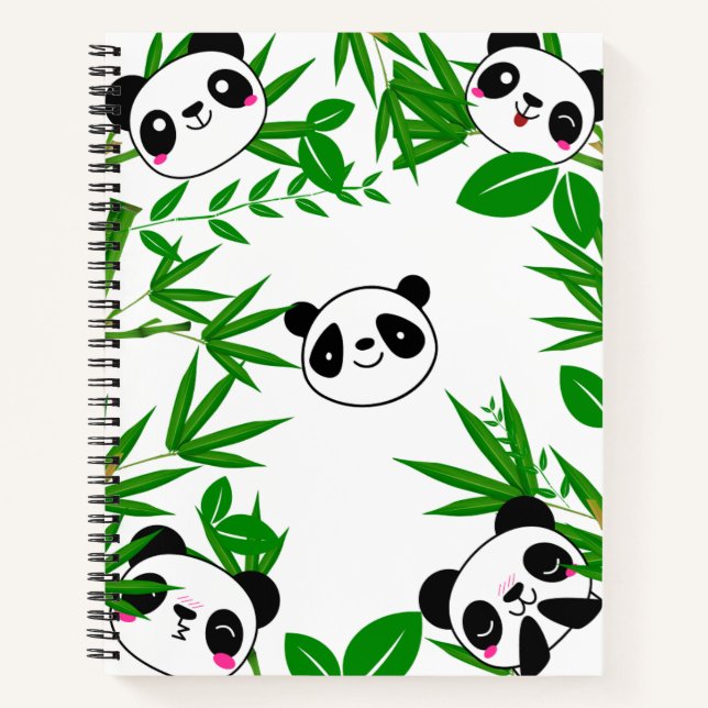 Niedliches Panda-Notebook für Kinder Notizbuch (Vorderseite)