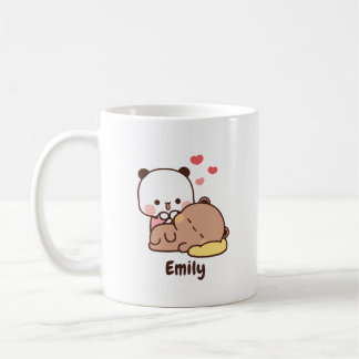 Niedliches Panda | Personalisiert Name hinzufügen Kaffeetasse