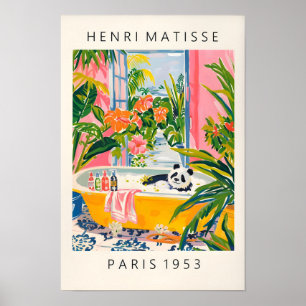 Niedliches Panda Poster, Matisse Wall Art, Maximal Poster