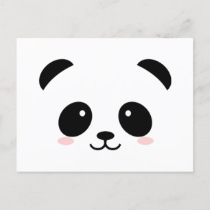 Niedliches Panda schwarz-weiß  Postkarte