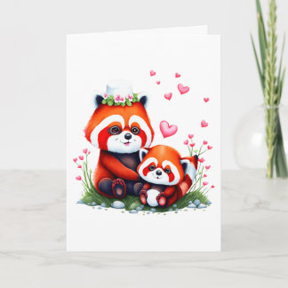 Niedliches Panda-Valentin Karte