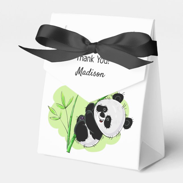 Niedliches Pandas benutzerdefiniertes Textfeld Geschenkschachtel (Vorderseite)