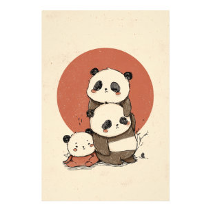 Niedliches Pandas-Design Fotodruck
