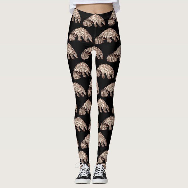 Niedliches Pangolin Leggings (Vorderseite)