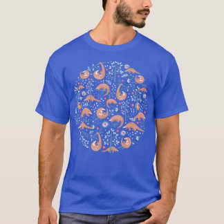 Niedliches Pangolin-Muster T-Shirt