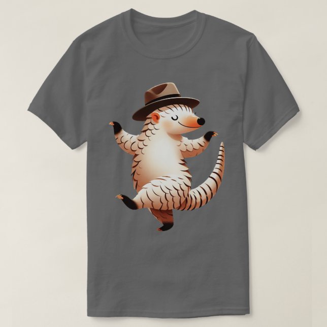 Niedliches Pangolin-Tanzen T-Shirt (Design vorne)