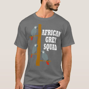 Niedliches Papagei-Grau-Squad Ironic Animal T-Shirt