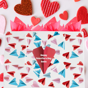 Niedliches Papierflugzeug, Tag der Valentine Große Geschenktüte