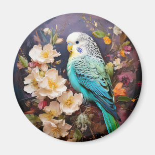 Niedliches Parkett und Blume Magnet