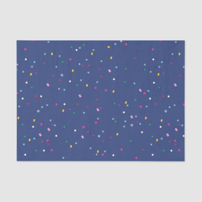 Niedliches Party Confetti Muster Seidenpapier (Vorderseite)