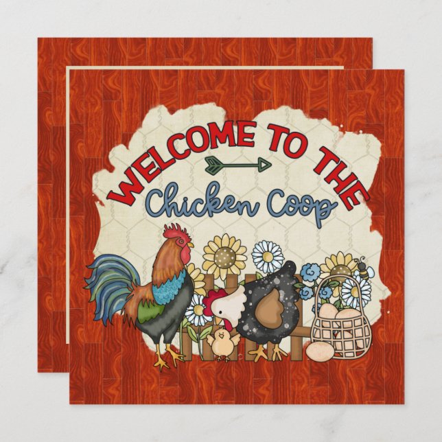 niedliches Party Einladung (Vorne/Hinten)