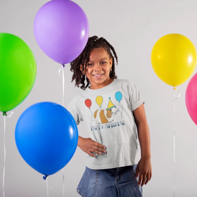 Niedliches Party Guinea Schweinefleisch und Balloo T-Shirt (Von Creator hochgeladen)