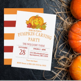 Niedliches Party Jack-O-Lantern Pumpkin Carving Einladung