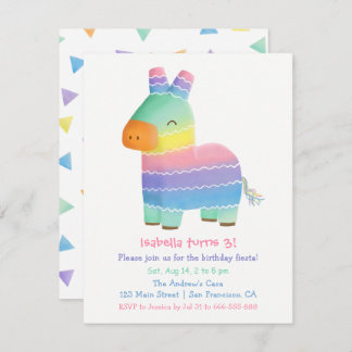 Niedliches Party Pinata Mexican Fiesta Kindergebur Einladung