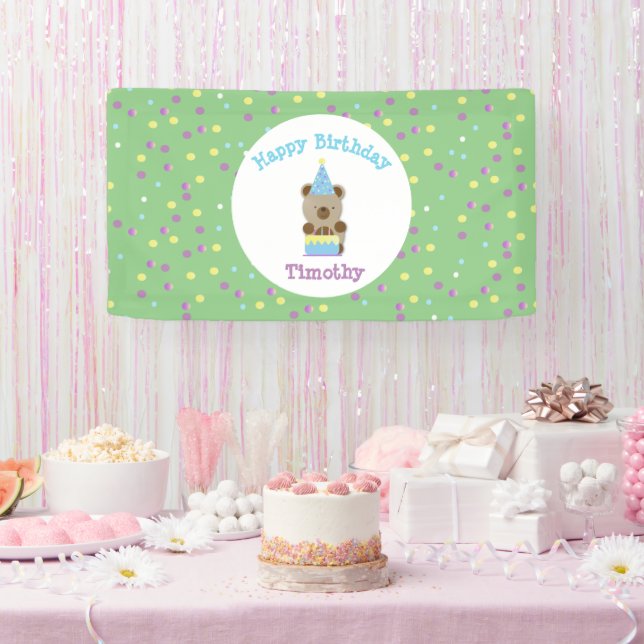 Niedliches Party Teddy Bear Geburtstag Banner (Party)