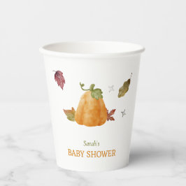 Niedliches Party Wasserfarbe Pumpkin Fall Pappbecher