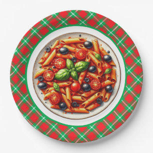 Niedliches Pasta-Fest Pappteller