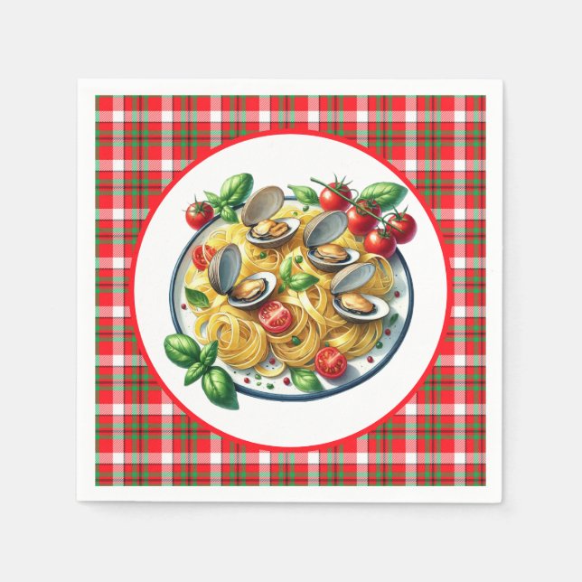 Niedliches Pasta-Fest Serviette (Vorderseite)