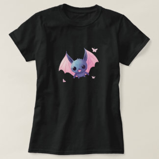 Niedliches Pastell-Bat mit rosa Flügel Halloween-D T-Shirt