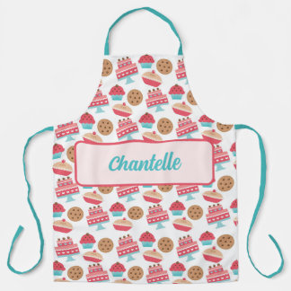 Niedliches Pastell Girl Kuchen Dessert Rezept Buch Schürze