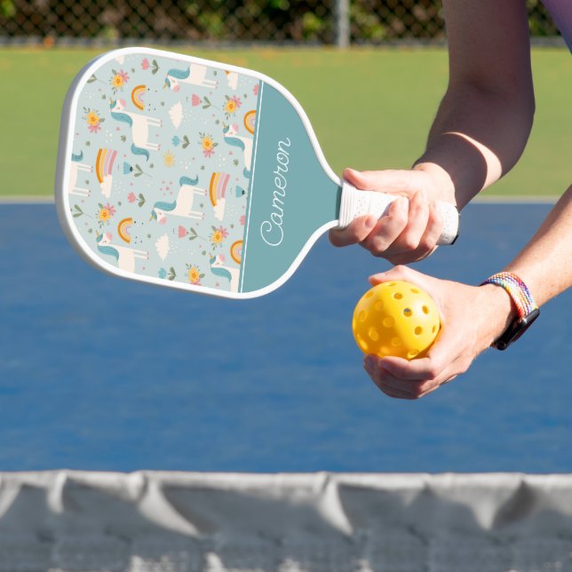 Niedliches Pastell-Regenbogen-Muster Pickleball Schläger (InSitu)