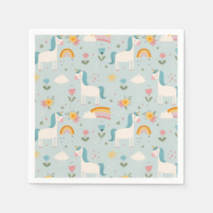 Niedliches Pastell-Regenbogen-Muster Serviette