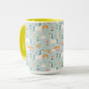 Niedliches Pastell-Regenbogen-Muster Tasse