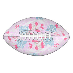 Niedliches pastellfarbenes Blumenmuster Niedriger Football