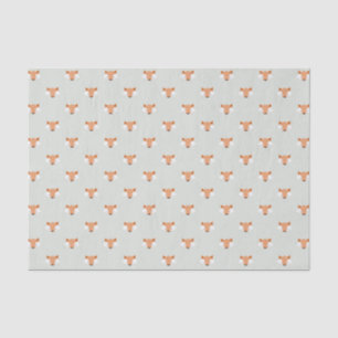 Niedliches Pastellfuchs-Gesichtspattern Seidenpapier